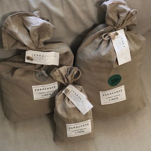 PARACHUTE linen Queen/Full bedding set. Toast/Tan.